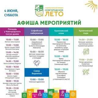 Мероприятия в великом новгороде на выходные