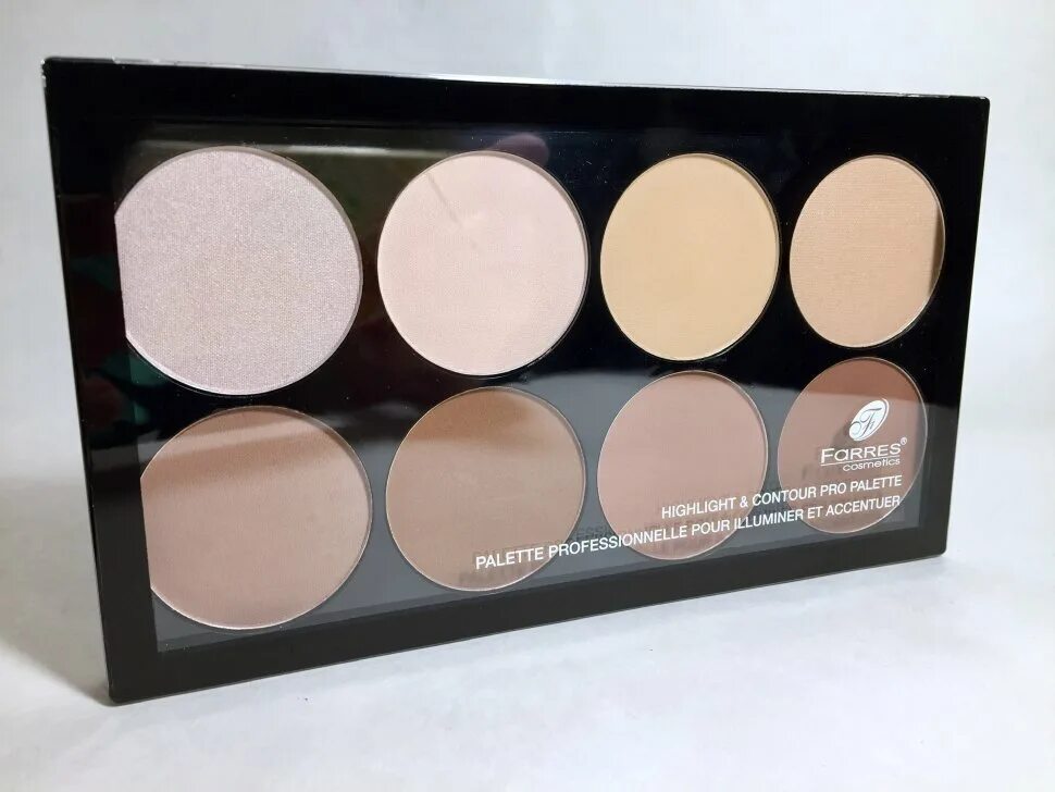 Лучший кремовый контуринг. Набор для контурирования farres 3015. палетка farres cosmetics скульптор. палетка для контуринга от манли. хайлайтер для лица.