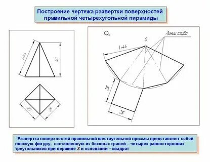 Чертеж развертки 5 класс технология