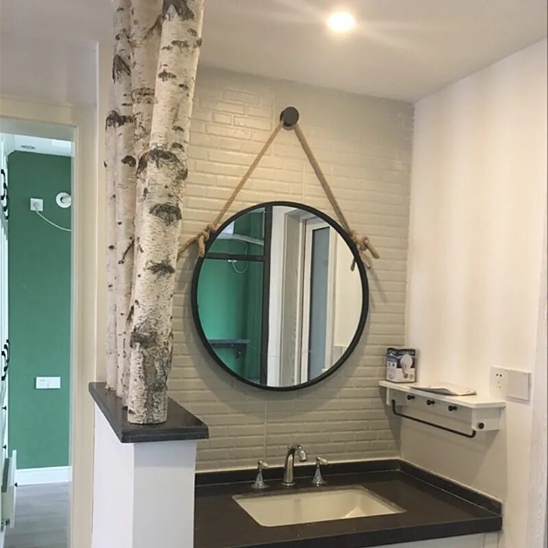 Подвесное зеркало для ванной. Столик туалетный Agra Frato 2020 ffu140010aaq. Зеркало в ванную. Круглое зеркало в ванную комнату. Ванная с круглым зеркалом.