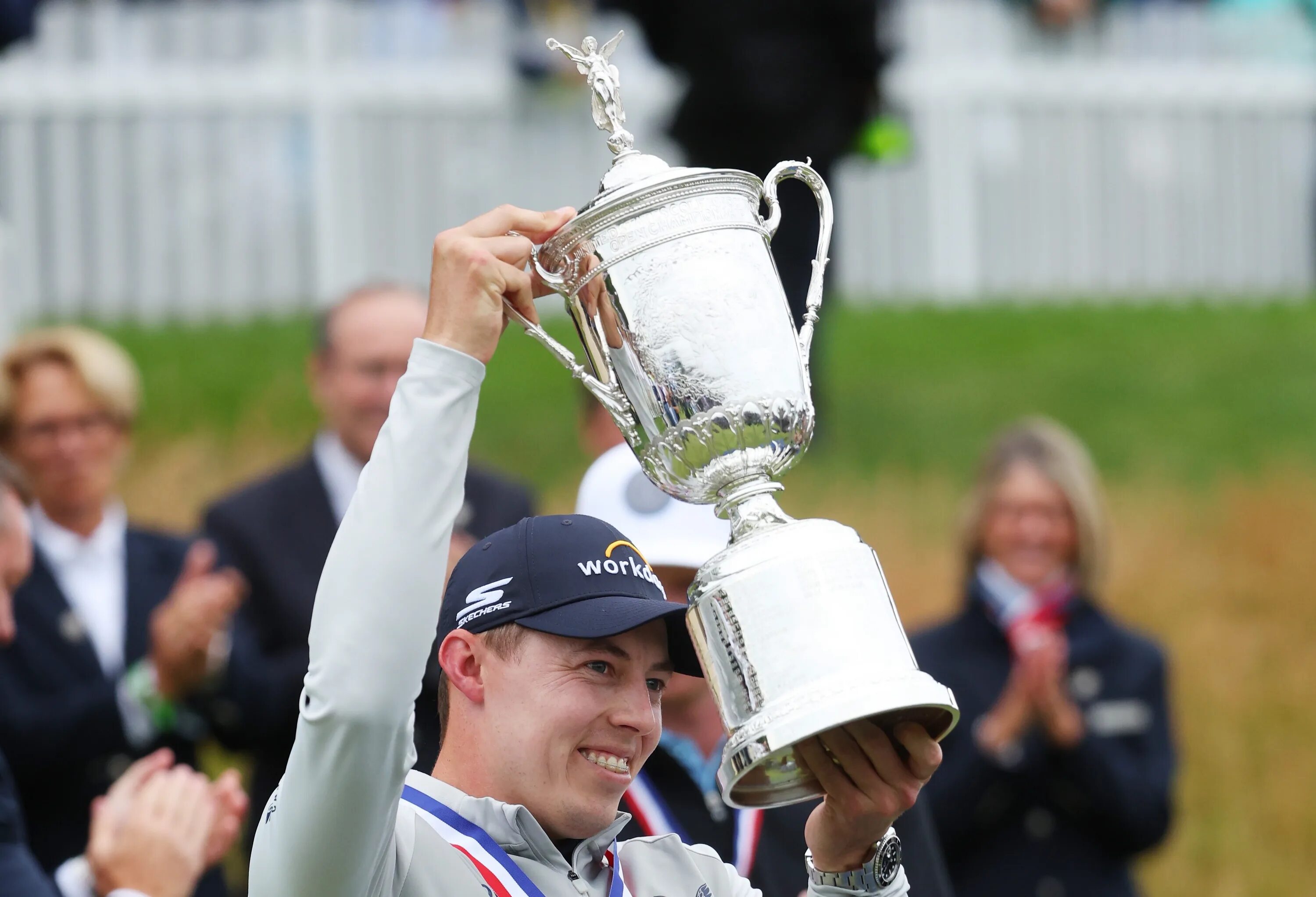 Winning the first prize. Us open.