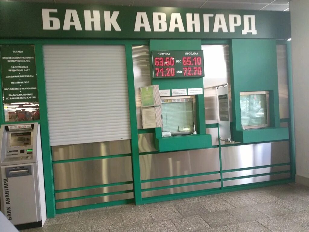 Банки авангард на карте