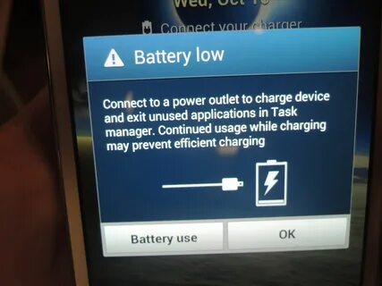 Пишет low battery