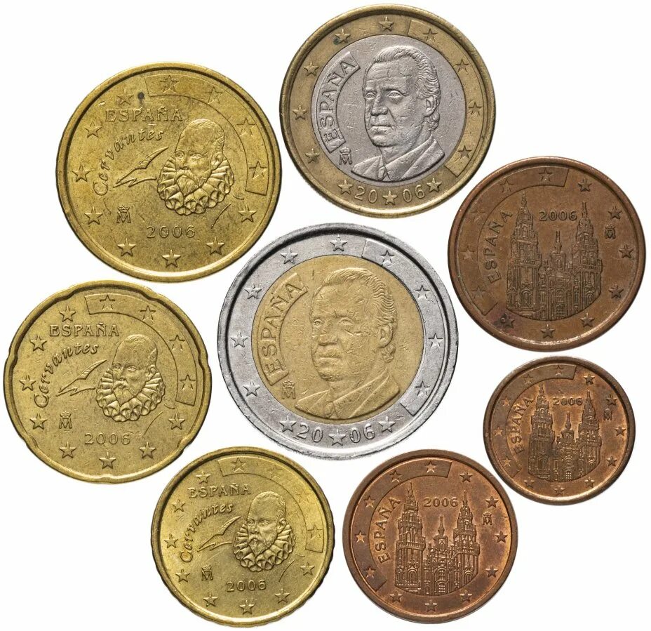 Монеты. Монеты евро. Коллекционные монеты. Металлические монеты.
