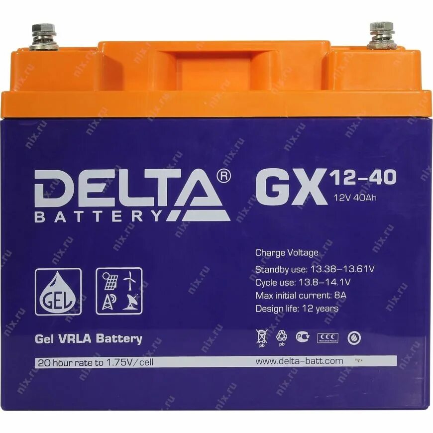 Аккумулятор 12v 40ah. 12v 40ah аккумулятор Delta. Delta Battery 40 Ah. Delta GX 12-45, 12v. АКБ 12v 20ah Delta клеммы резьба.