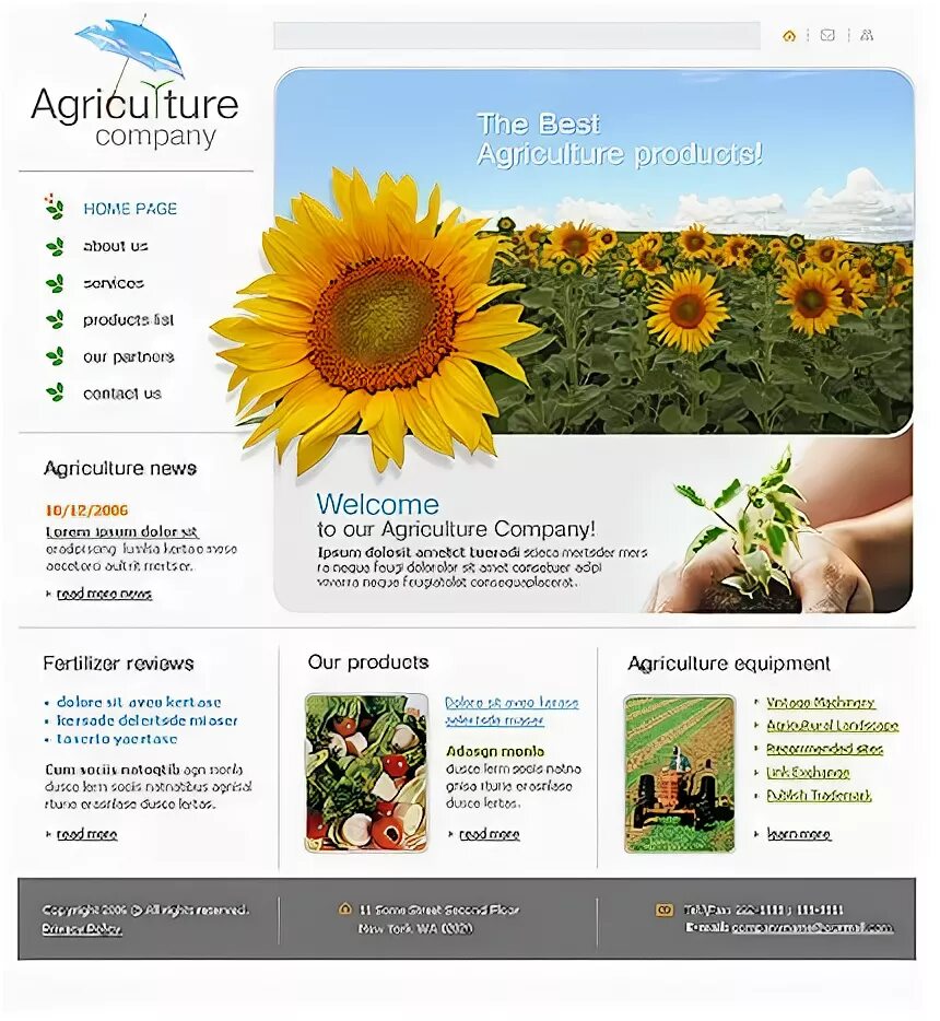 Good ag. Agricultural website Design.