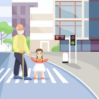 When you cross the street on foot