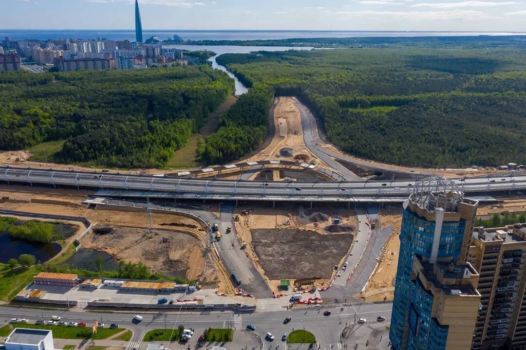 ЗСД Шуваловский развязка. Развязка ЗСД Шуваловский проспект. Развязка Богатырский Шуваловский. Шуваловская развязка ЗСД.