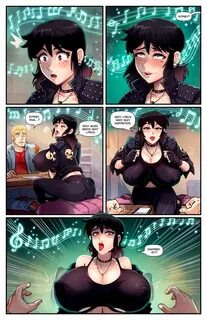 Magic Music Makes Massive Mammaries (BE, huge boobs, more) comic preview : ...