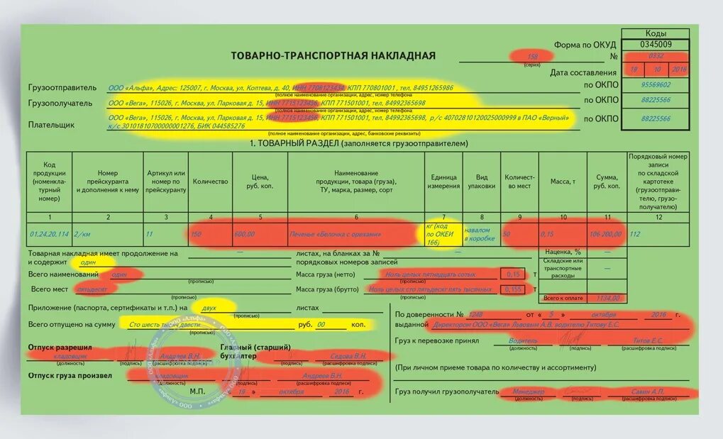 Груз принял груз получил. Правила заполнения товарно-транспортной накладной 1-т. Форма 1т товарно транспортная. Товарно транспортная накладная форма заполнение. Образец заполнения товарно-транспортной накладной 1-т.