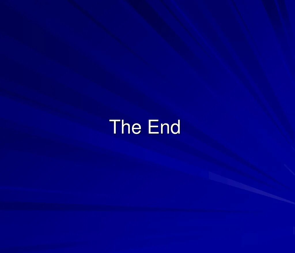 Presentation ending