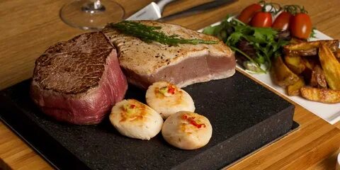 Мясо на горячем камне