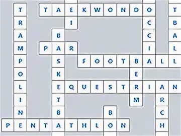 Игра с мячом и битой кроссворд