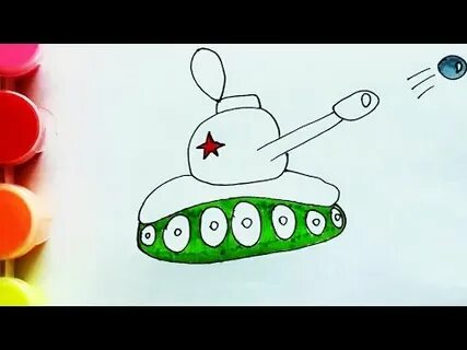 Как нарисовать танк фломастерами