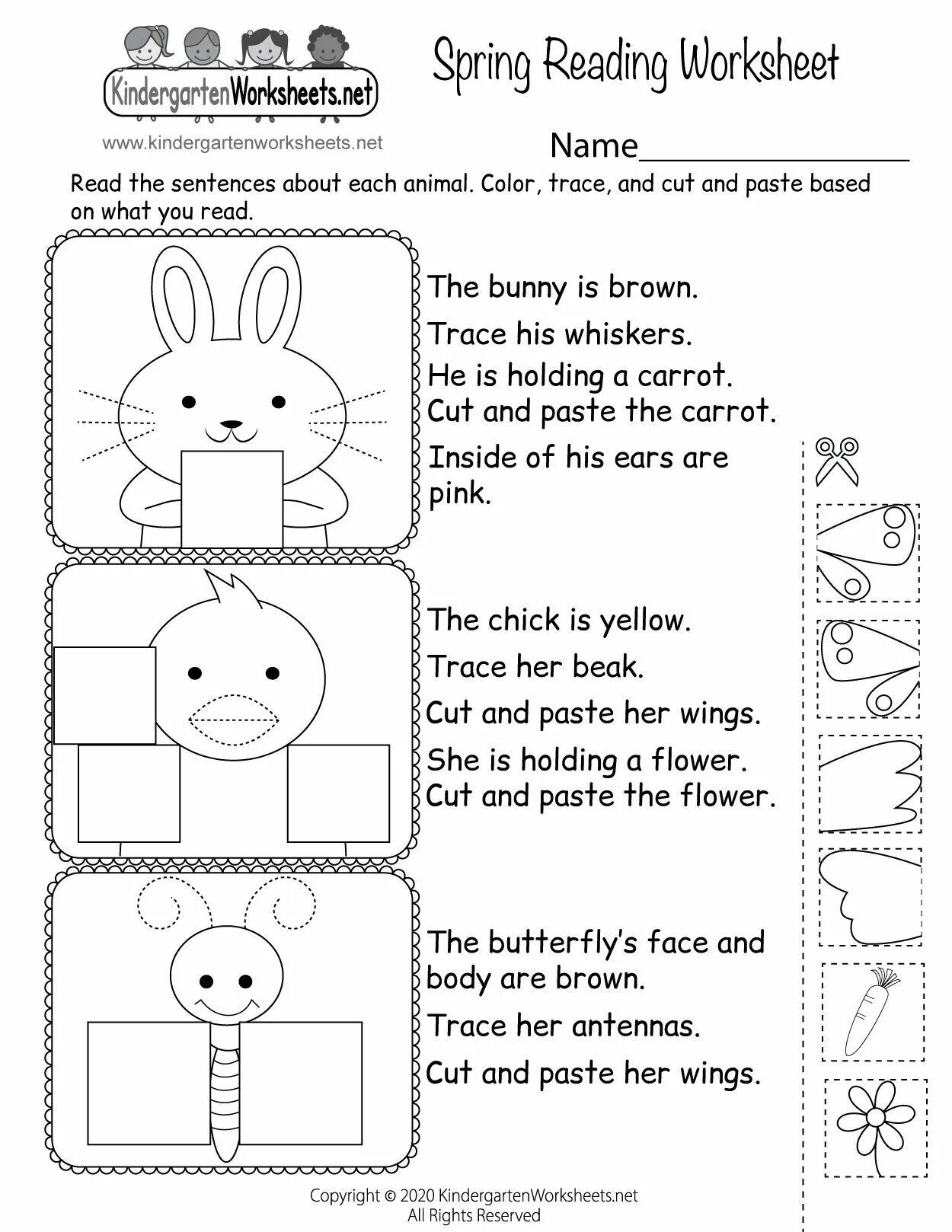 Spring worksheets for kids