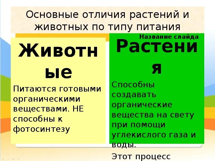 Чем животные отличаются от растений кратко. Отличие животных от растений. Отличие животных от растений 5 класс. Основное отличие растений от животных. Отличие растений от жив.