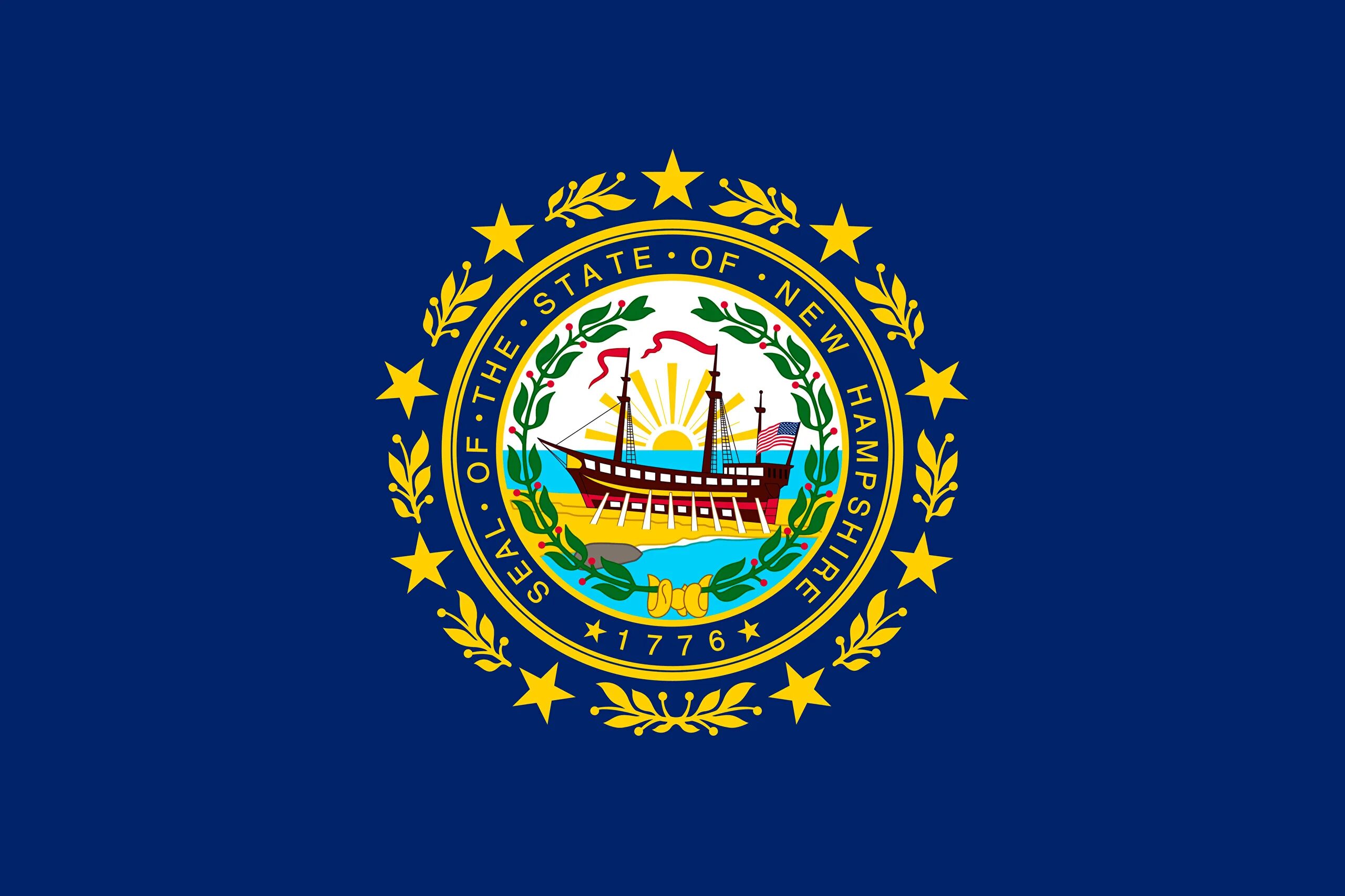 Флаги штатов. Флаг штата нью-гемпшир сша. флаги штатов сша. new hampshire flag. new state флагом.