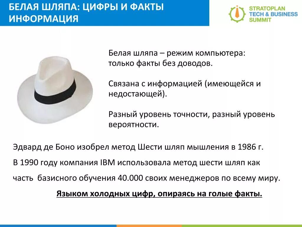 Программа шляпа. Метод 6 шляп эдварда де боно. 6 шляп мышления де боно белая шляпа. белая шляпа метод де боно. метод 6 шляп белая шляпа.