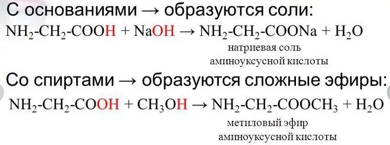 Аминоуксусная кислота хлорид натрия