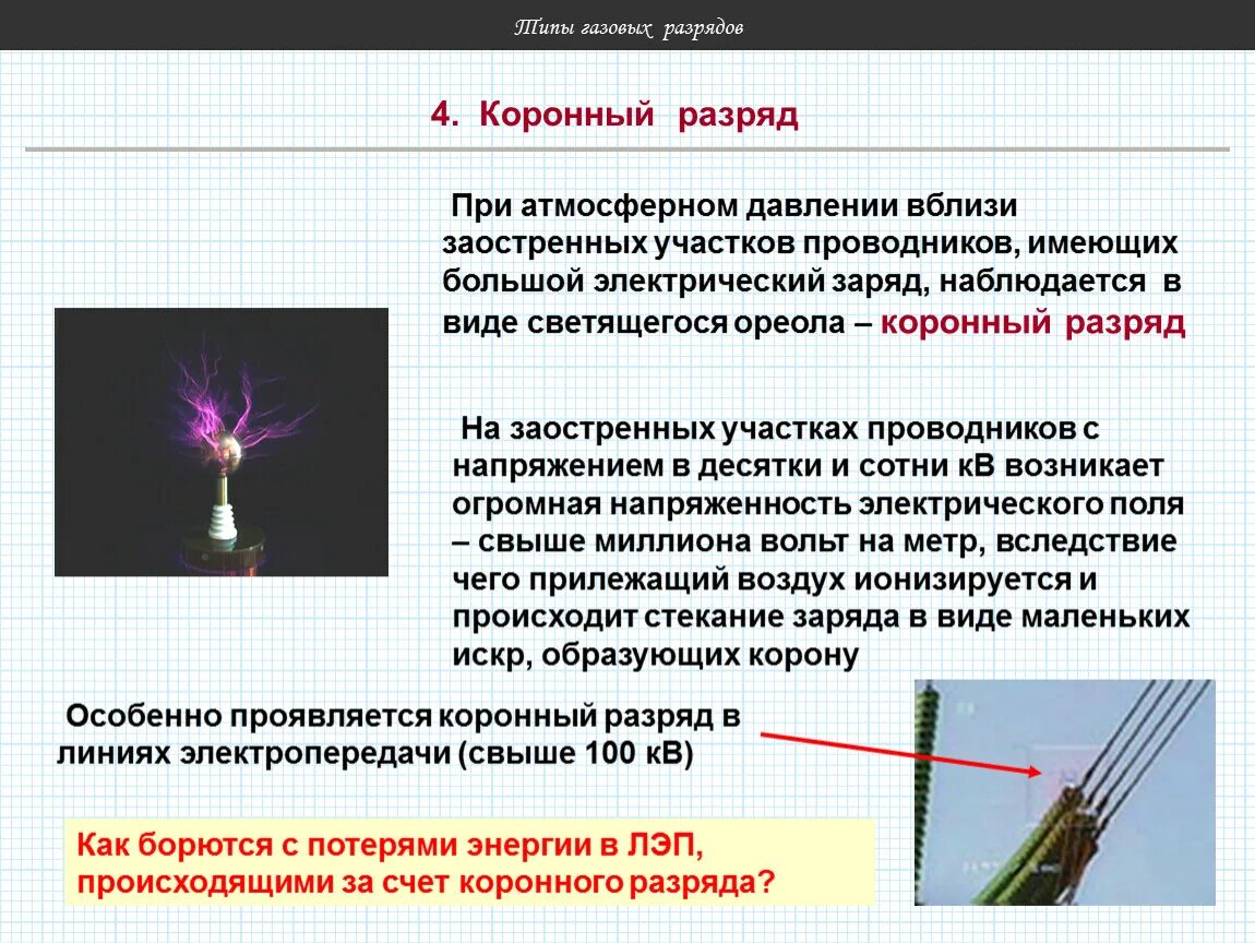 Электрический разряд в газе при атмосферном давлении. Электрический ток в газах коронный разряд. Коронный разряд разрядов. Коронный электрический разряд.