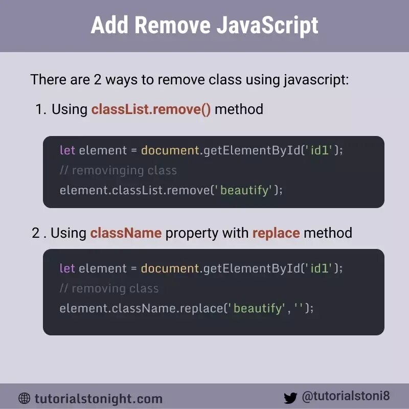 Remove element. Remove element