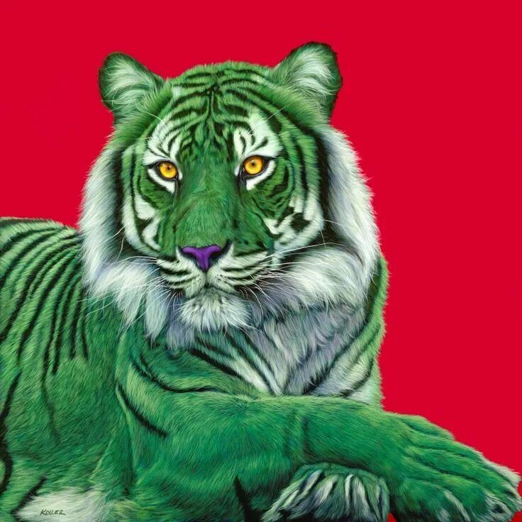 Желто зеленый тигр. Хельмут коллер картины. грин тайгер. хельмут коллер картины животных. хельмут коллер синий тигр.