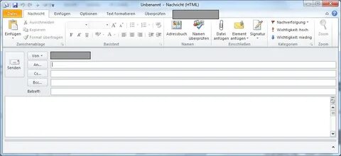 Outlook имя отправителя