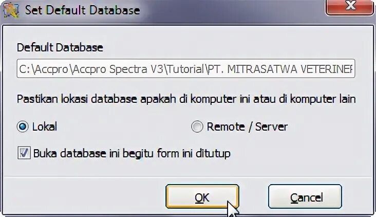 Default database