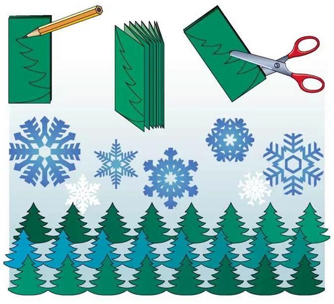 Ленточная аппликация. Вырезание из бумаги сложенной в несколько раз. Симметричное вырезание. Овощи и фрукты из цветной бумаги. Симметричное вырезание для детей.