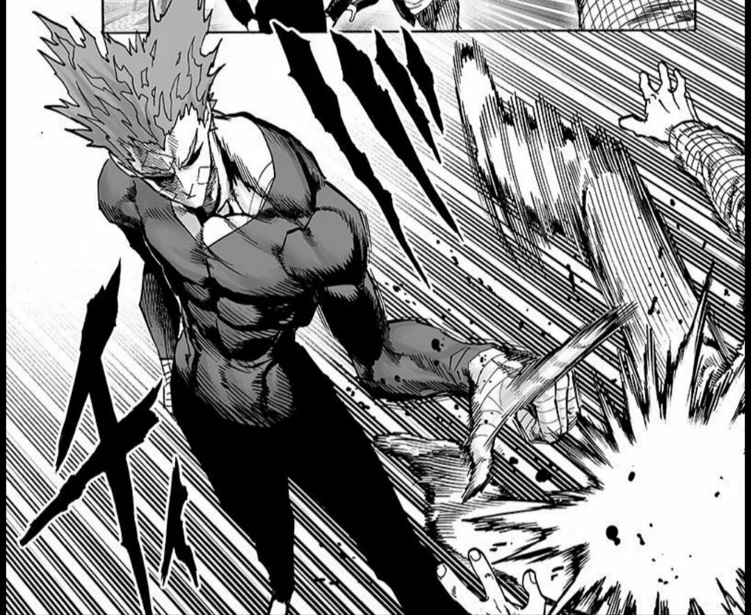 Гароу бой. Стальная бита против гароу манга. Гароу пик. Garou onepunchman манга. Гароу бой.