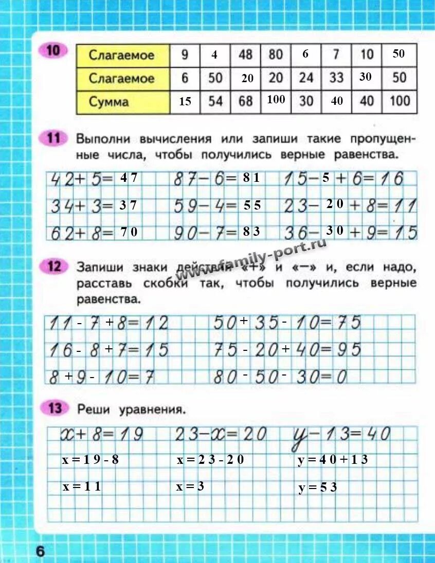 Математика рабочая тетрадь стр 40 3 класс