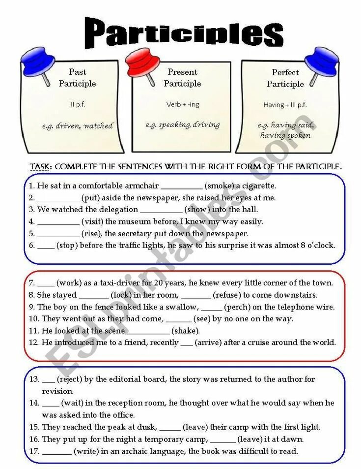 Participle 1 worksheets. Причастие 1 и 2 в английском языке упражнения. Present participle past participle упражнения. Participle 1 worksheets. Participle clauses worksheet.