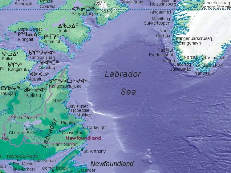 Где находится остров лабрадор на карте Newfoundland Map Map of Newfoundland And Labrador Newfoundland and labrador, N