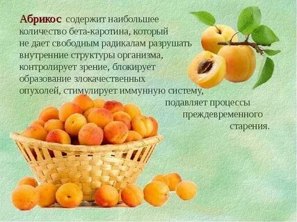 Абрикос витамины