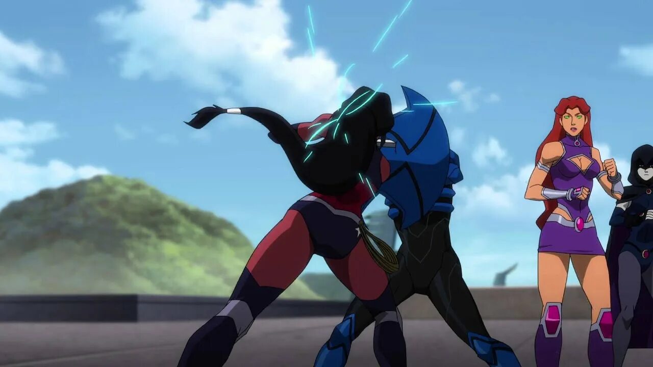 Justice league vs teen titans. Против юных. Юные титаны против лиги справедливости старфайер. Лига справедливости против юных титанов робин и рейвен. Юные титаны и лига справедливости.