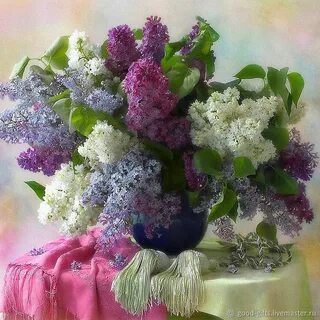 Открытка с днем рождения женщине сирень