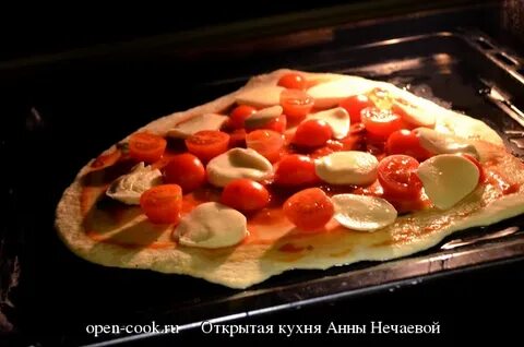 Рецепт пиццы в духовке с моцареллой