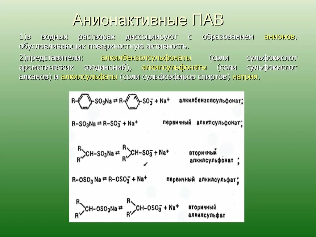 Водный раствор пав. Алкилсульфонаты натрия. Получение пав. Алкилсульфонаты и алкилсульфаты. Алкилсульфонаты пав.