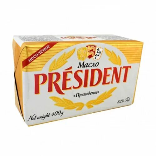 President масло сливочное 400гр 82%. President масло 400g.