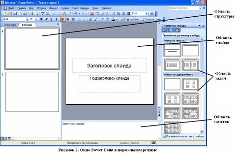 Кроме слайда презентация включает в себя эскизы страниц