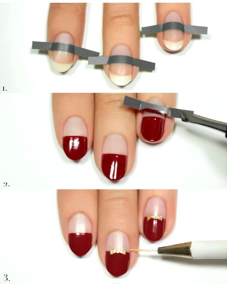 Маникюр френч пошагово для начинающих. Французский маникюр пошагово. Френч для начинающих пошагово. Френч для начинающих пошагово. Уроки маникюра для начинающих.