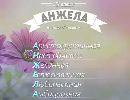 Как пишется имя анджела