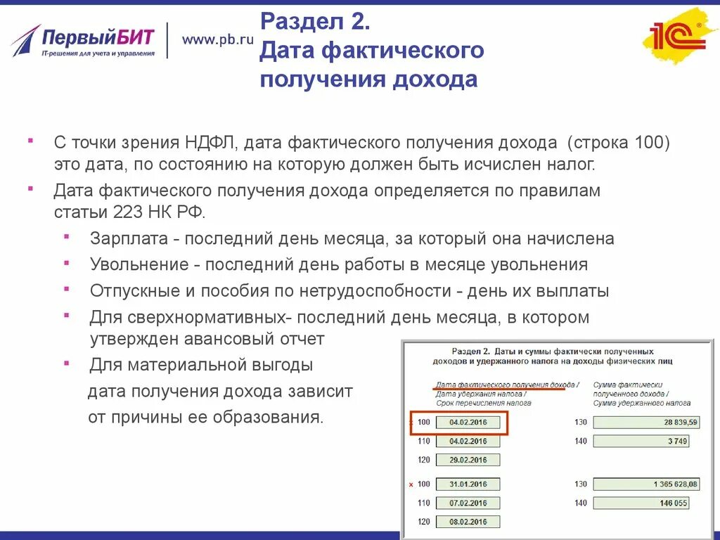 Доход полученный в виде материальной выгоды. Дата фактического получения дохода. Дата получения дохода для НДФЛ. Дата фактического получения дохода НДФЛ. Фактическая Дата это.