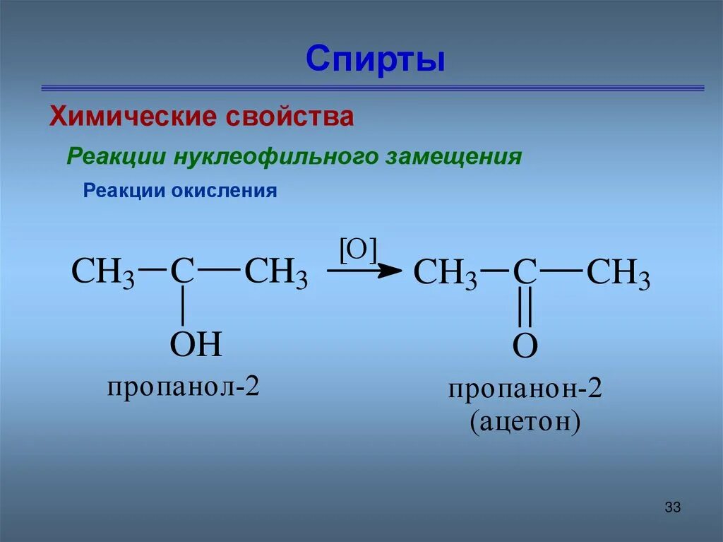 Пропанол реакция окисления