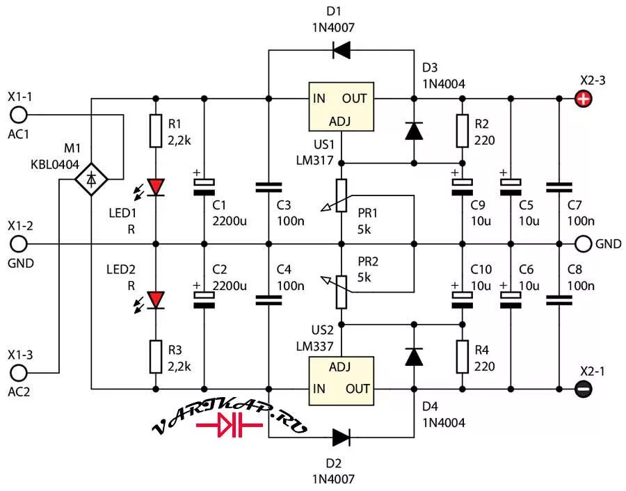 Двухполярный блок питания на lm317. Двухполярный регулируемый блок питания на lm317 и lm337. Двухполярный блок питания lm337. Lm317 lm337 блок питания.