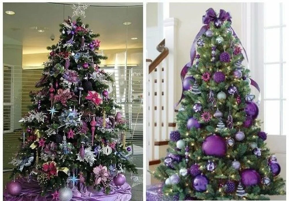 Как украсить елку в 2024 году дракона. Украшение новогодней елки в сиренево зелёных оттенках. Украшение елки в одном цвете. Елка с фиолетовыми игрушками. Украсить елку шарами двух цветов.