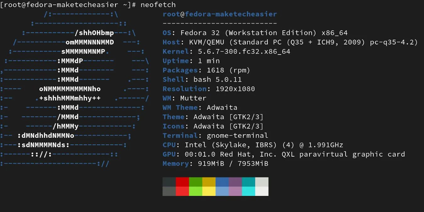 Как увеличить шрифт в fedora. Fedora neofetch. neofetch. fedora перевод.