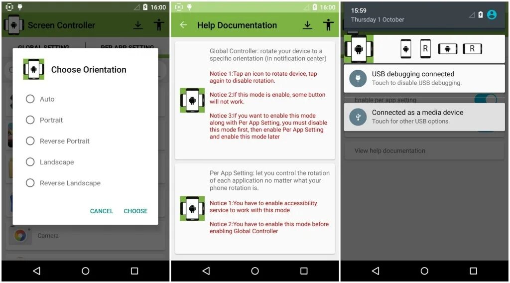 Поворот приложений на андроид. Приложения для поворота экрана андроид. onscreen control. app screen control. one screen control.