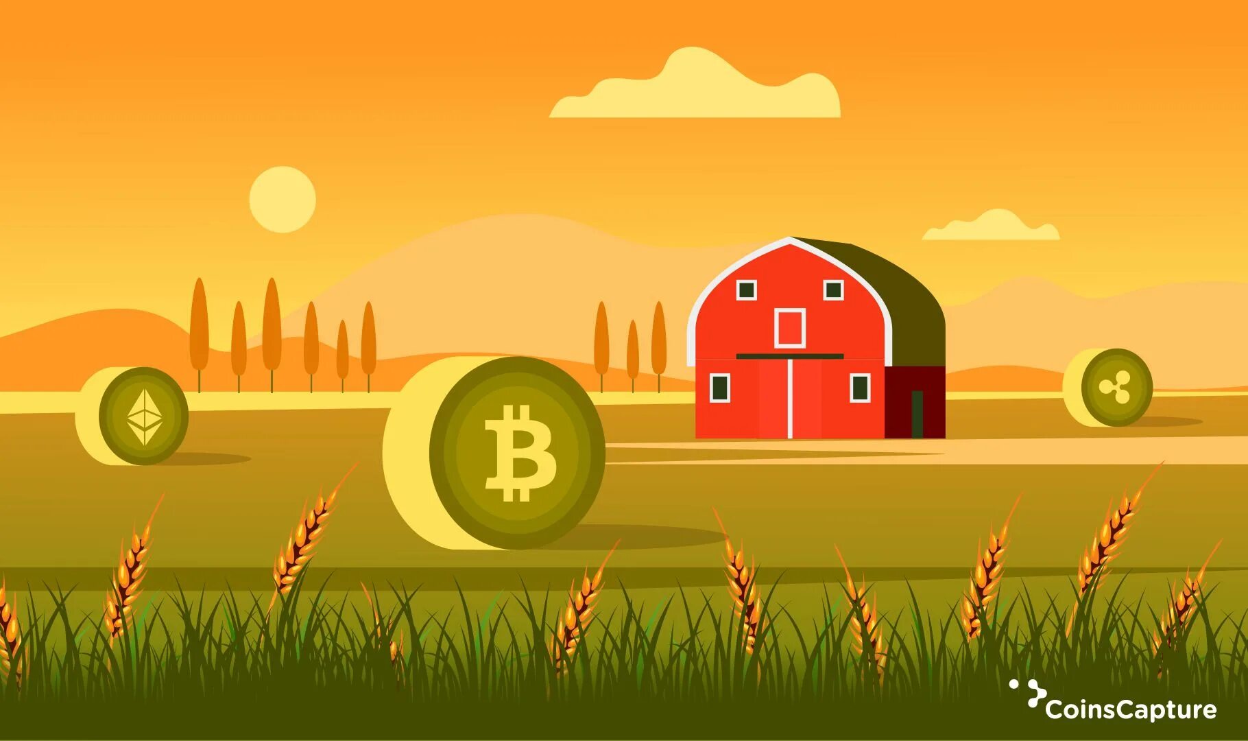 Инвестируйте в криптовалюту. Фарминг крипты. Yield farming crypto. Криптовалюта иллюстрация. Фарминг крипты.