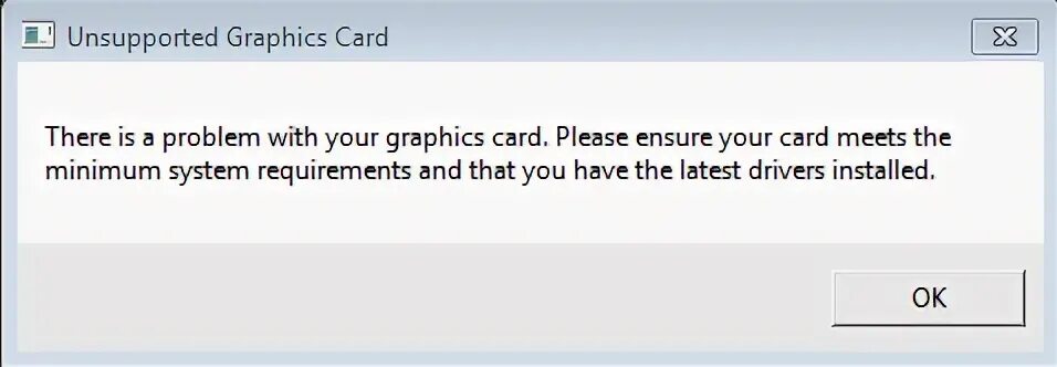 Ошибка unsupported Graphics Card. Unsupported Graphics Card Epic games. Ошибка Графикс. Unsupported Graphics Card detected.
